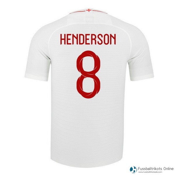 England Trikot Heim Henderson 2018 Weiß Fussballtrikots Günstig
